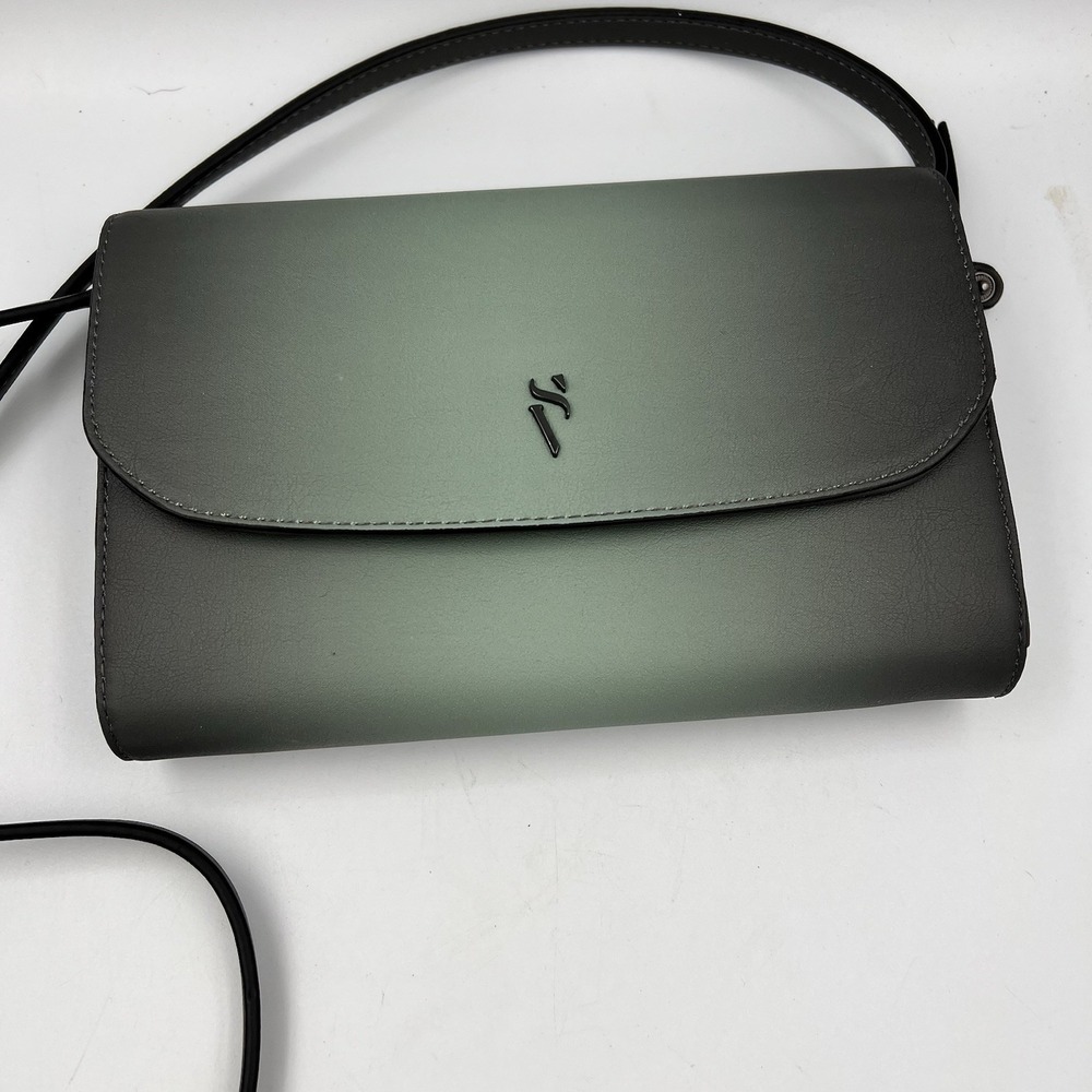 Simply Vera Wang Signature Mini Crossbody Bag Handbag Purse Green Ether Ombre - Picture 2 of 12